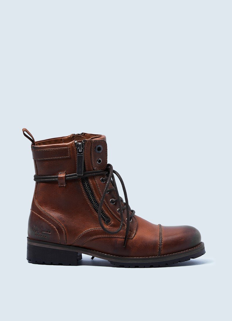 Botas Pepe Jeans Precio Mexico Melting Leather Mujer Marrom